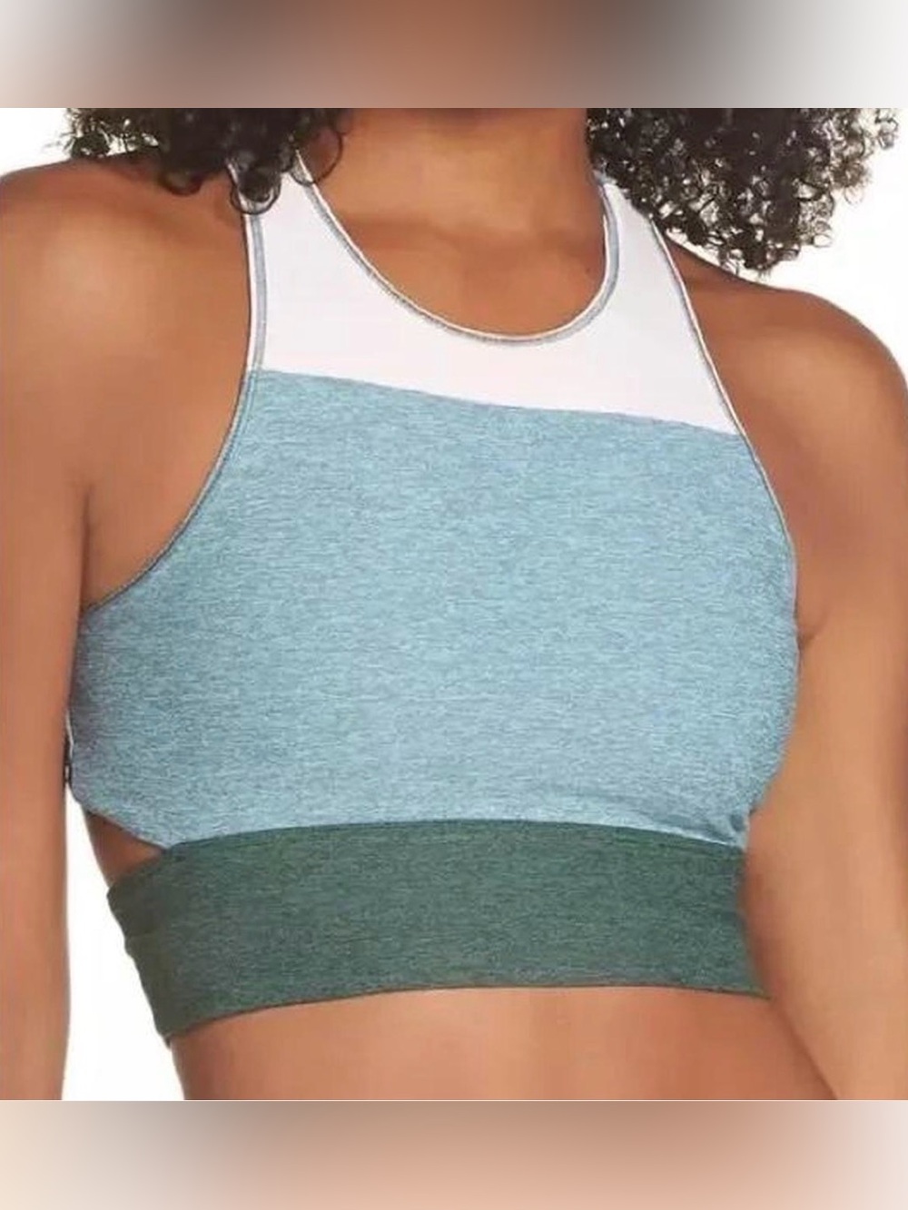 Outdoor Voices Slashback tri-tone crop top size XS